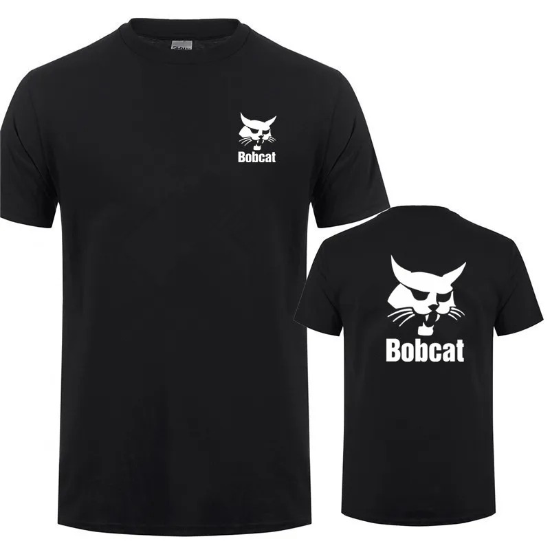 Heavy Equipment Logo - Bobcat T 셔츠 여름 남성 반팔