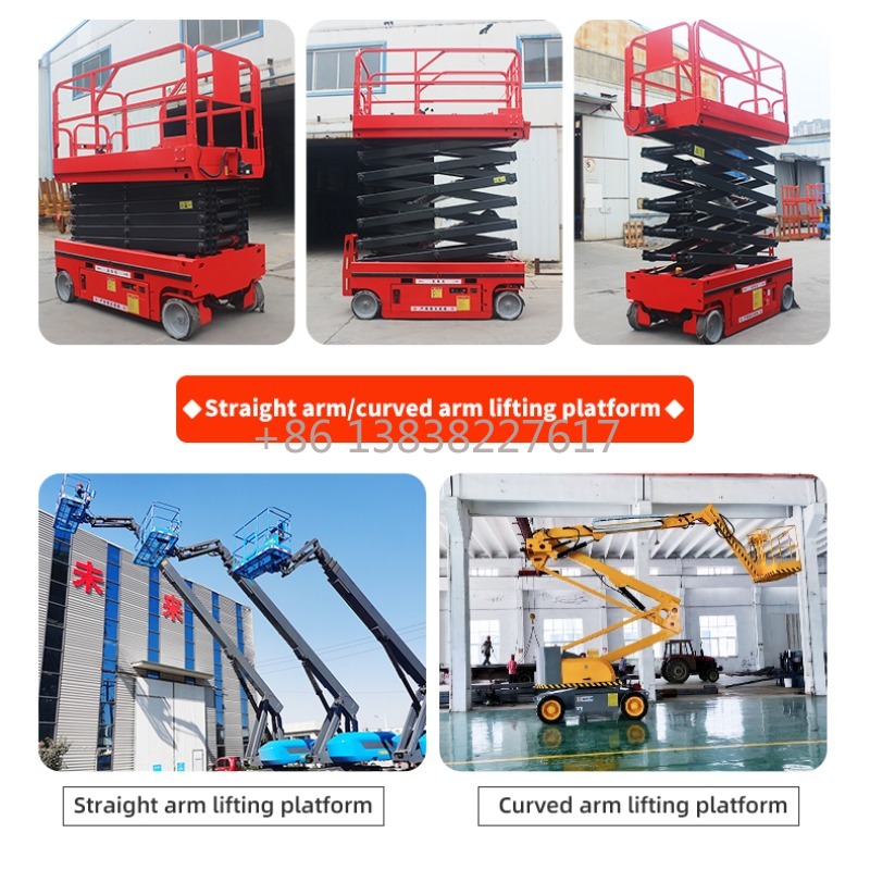 Scissor Lift Table Hydraulic - 8m-14m 고무타이어 이동식 전동 유압 시저