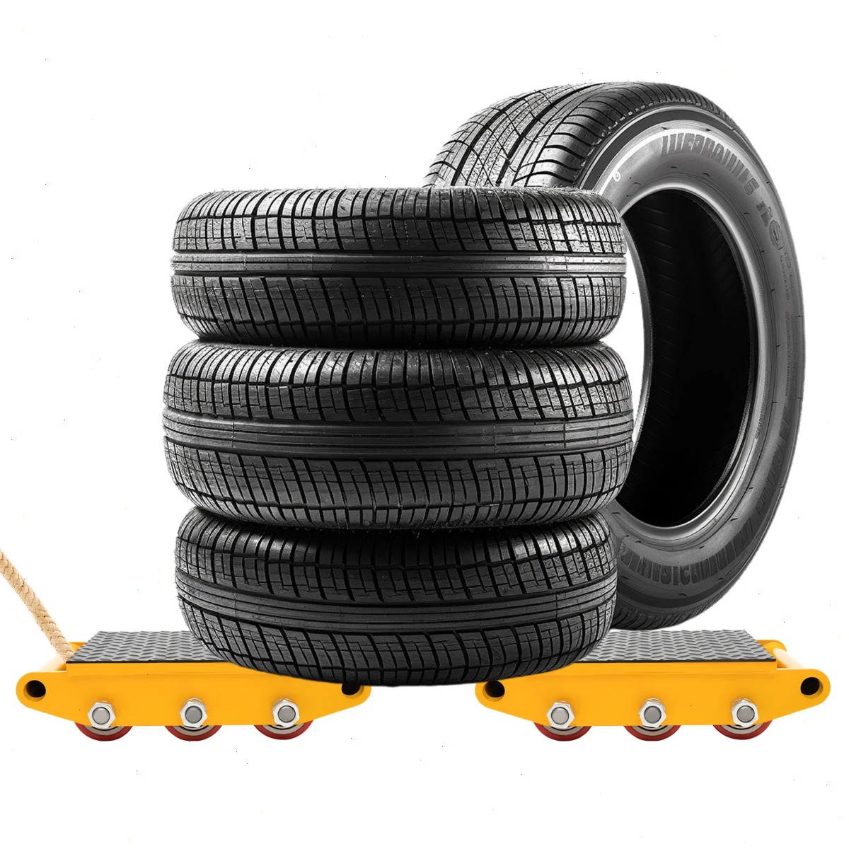 15T 기계 운반기, 노란색 고무 휠 돌리, 33069 - Heavy Equipment Yellow 리뷰 및 가격