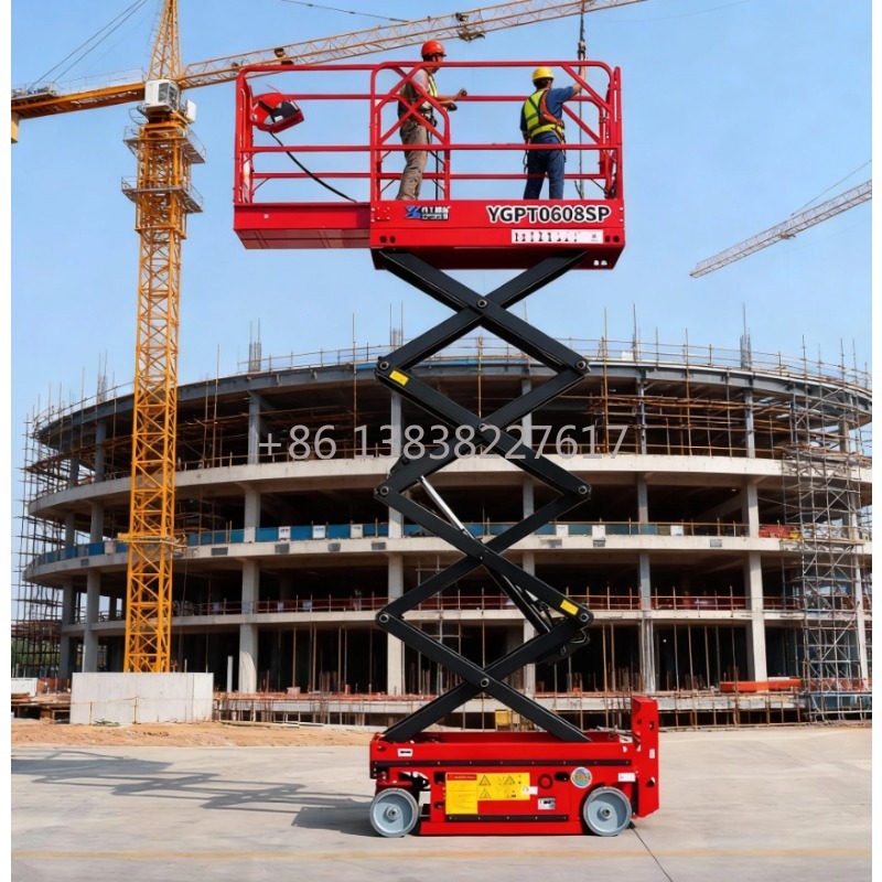 고무 타이어 8m 10m 12m 14m 이동식 전동 자 - Scissor Lift Table Hydraulic 리뷰 및 가격