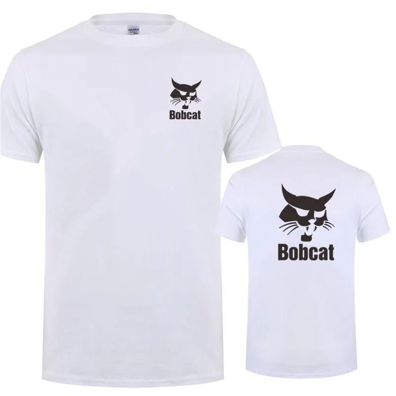 Bobcat T 셔츠 여름 남성 반팔 코튼 Bobcat - Heavy Equipment Logo 리뷰 및 가격