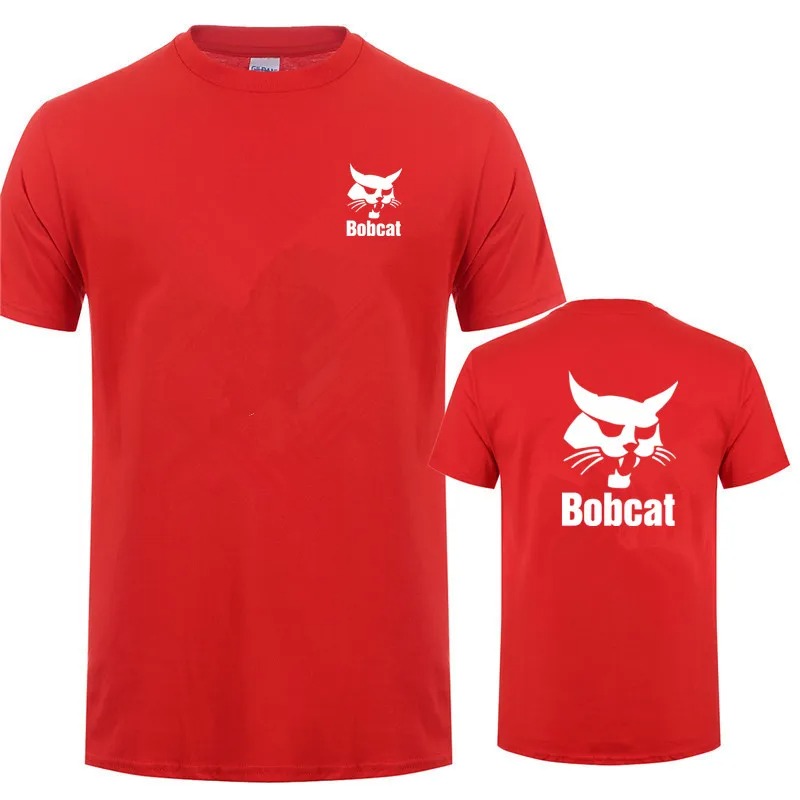 Bobcat T 셔츠 여름 남성 반팔 코튼 Bobcat - Heavy Equipment Logo 리뷰 및 가격