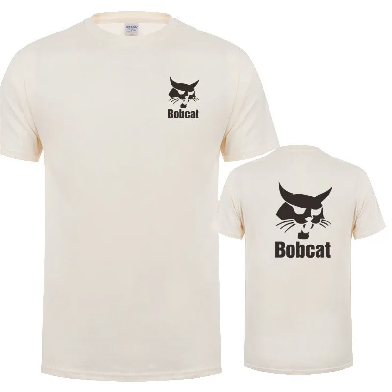 Bobcat T 셔츠 여름 남성 반팔 코튼 Bobcat - Heavy Equipment Logo 리뷰 및 가격