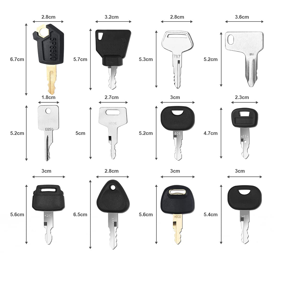 12Pcs 중장비 건설 점화 키 세트 농업용 기계 키  - Heavy Equipment Key Set 리뷰 및 가격
