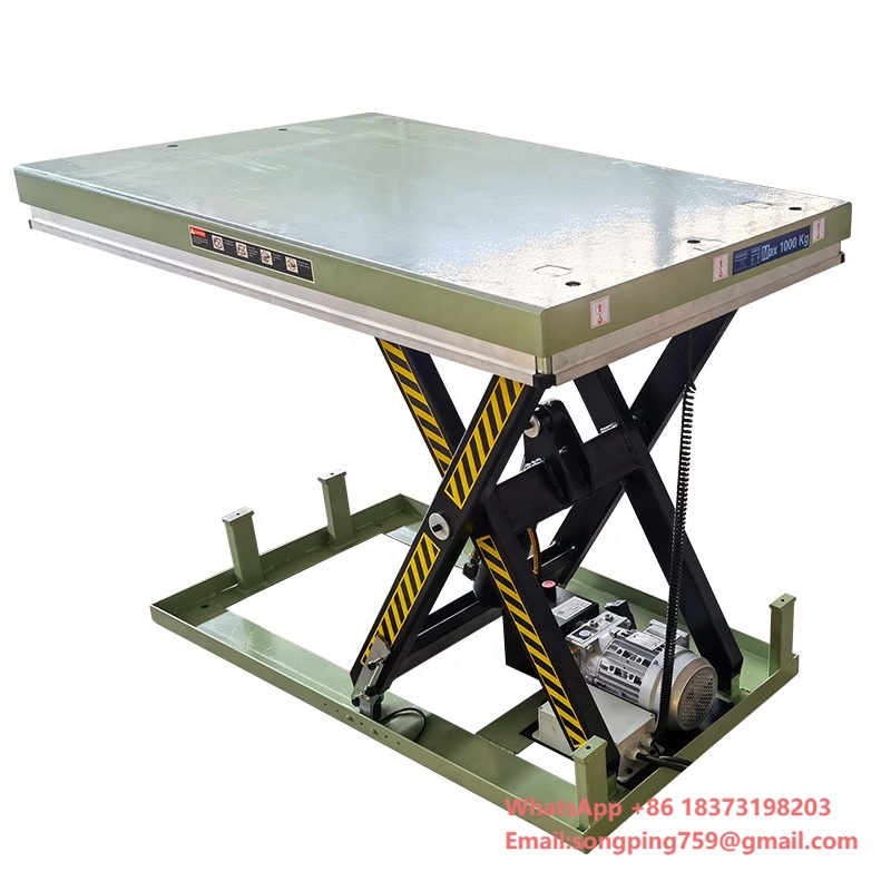 1T 전동 리프팅 테이블 유압식 가위형 리프트 플랫폼  - Scissor Lift Table Hydraulic 리뷰 및 가격